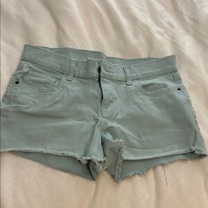 Old Navy Light Mint Green Denim Cutoff Shorts